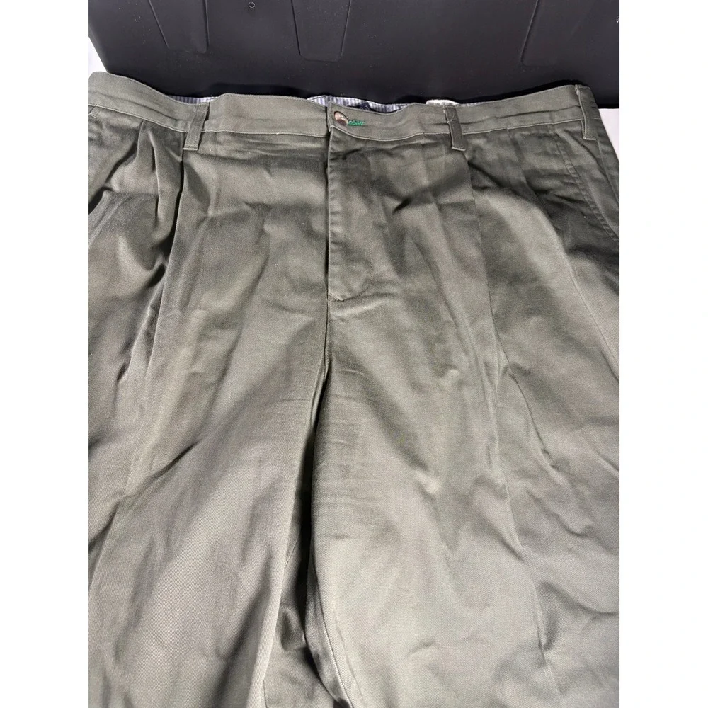 Vintage Tommy Hilfiger Mens Olive Green Pleated‎ Dress Pants 42x32